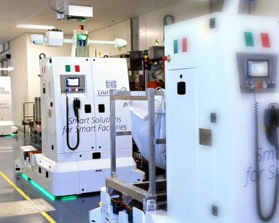 Tre LGV su misura per il reparto confezionamento: veloci, silenziosi, conformi FDA.